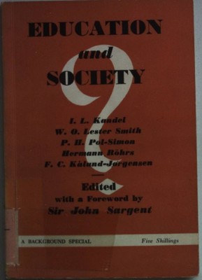 Education and Society: some studies of education systems in Europe and America. 