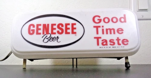 Vintage Genesee Beer Good Taste Cash Register Sign-Light