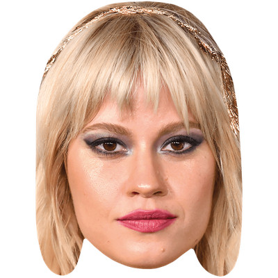 Ella Mai Weisskamp (Make Up) Promi Maske, flaches Kartengesicht, Kostüm Maske