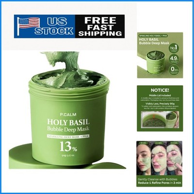 P.CALM Holy Basil Bubble Deep Mask   Holy Basil and Carbonated Water for Clea