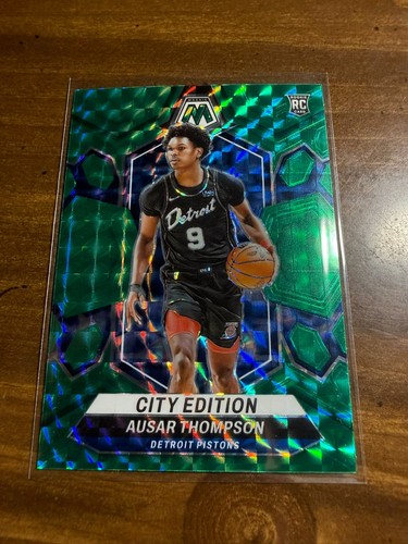 2023-24 Panini Mosaic - City Edition Ausar Thompson #290 Green Mosaic Prizm (RC)