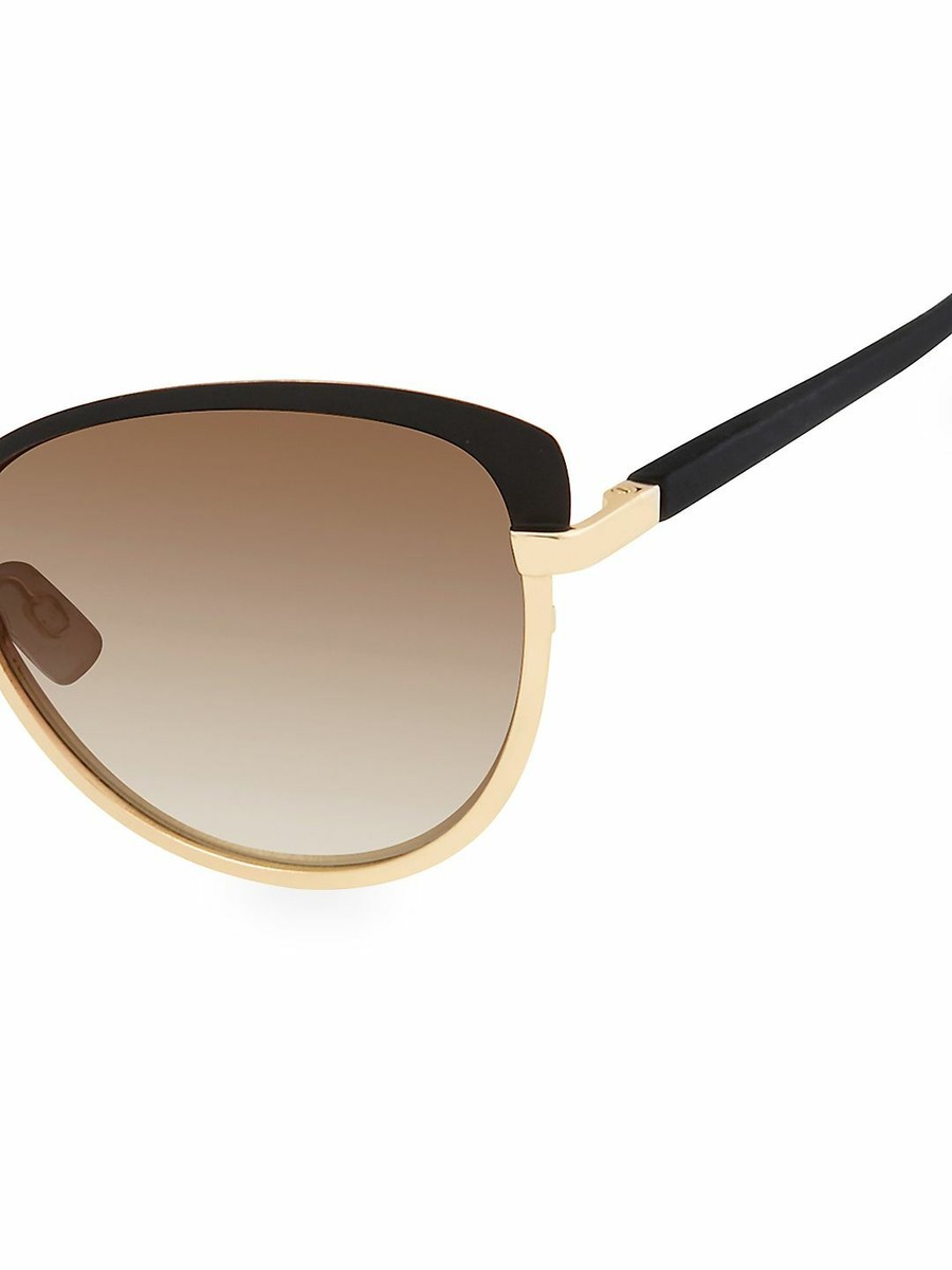NEW JESSICA SIMPSON CAT EYE GRAY,GREY+ROSE GOLD TONE METAL 