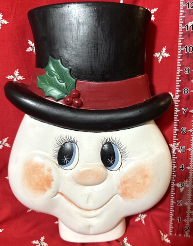 Frosty The Snowman Ceramic Christmas Decoration Large 12X8” - Picture 2 of 7