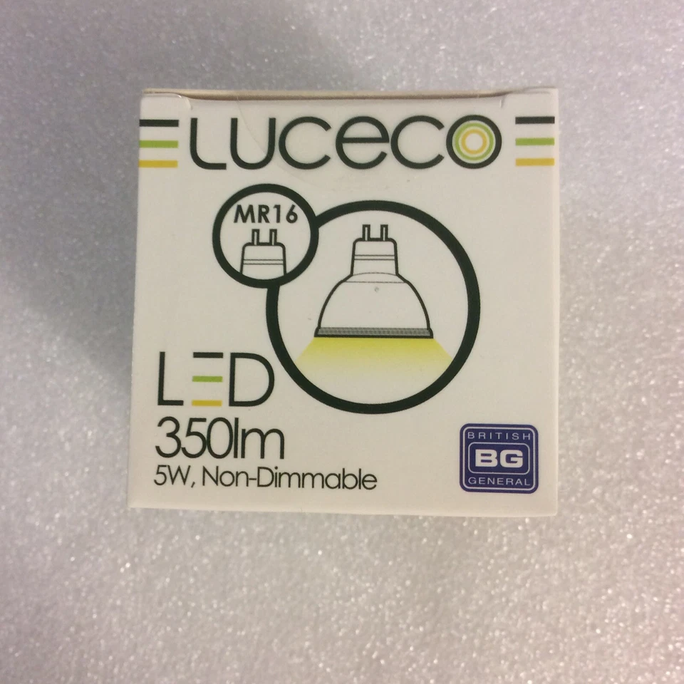 (5) Luceco MR16 LED GU5.3 Bi-Pin 12-Volt Non-Dimmable Bulbs ~ 2700K ~ 40W / 5W - Image 2 of 4