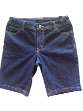 Girl Size 12 size Faded Glory Blue Jeans Long Shorts Adjustable Waist NWOT