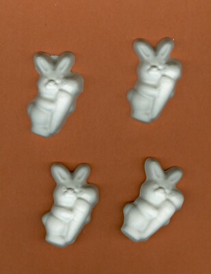 Bunnies holding carrots plaster of Paris painting project. Set of 12!