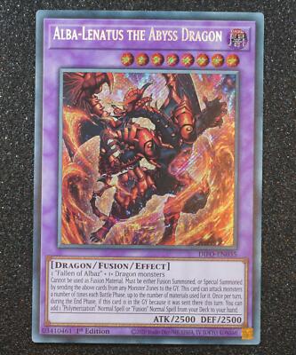 Yugioh ALBA-LENATUS DER ABGRUNDDRACHE , difo-en035 Secret Rare englisch NM 1st