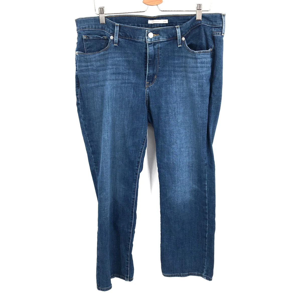 LEVI S Classic Straight Leg Jeans Blue Denim mid high rise 18W 18