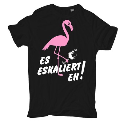 Flamingo Shirt 'Es Eskaliert Eh' - Lustiges Tank Top Für JGA & Partys