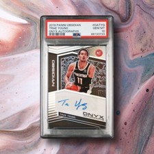 2019 Obsidian Trae Young Onyx Autographs 18/35 PSA GEM Mint 10 💥