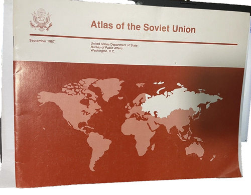 Atlas of the Soviet Union US Dept of State Booklet 1987 Vintage Castleton VT - Imagen 2 de 10