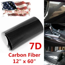 7D Carbon Fiber Vinyl Film Car Interior wrap Stickers Moulding Trim for Cadillac