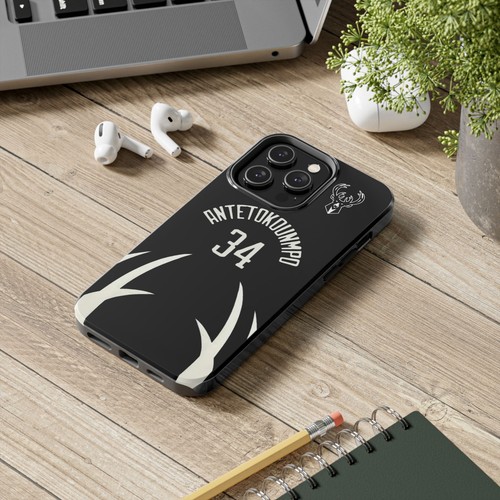 Giannis Antetokounmpo Milwaukee Bucks - Basketball iPhone und Samsung Hülle schwarz - Bild 19 von 43