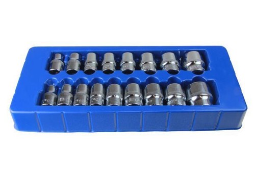 US PRO 1/2 Zoll Steckschlüsselsatz - 12-fach, 17-teilig, Metrisch 10–30 Mm, Chrom