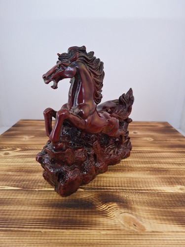 Zwei rote/kirsche Laufpferde, Red Horse Statue für Vastu, Victory Horses for Fe - Bild 7 von 13