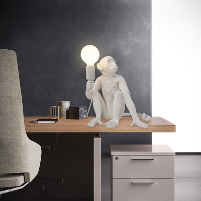 Monkey Table Lamp Desk Lamp Resin Monkey Lamp Bedroom Bedside Reading Lamp New