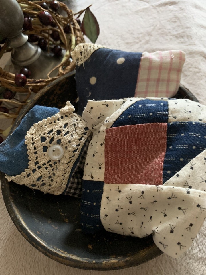 Primitive Quilt Fall Potpourri Filled Bowl Fillers Set Of 3 eBay