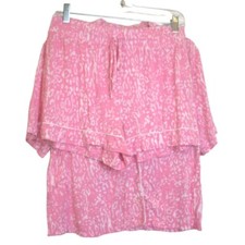 Jenni Intimates Pink Pajama Shorts Set M Soft Short Sleeve Shirt Stretch  D49