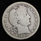 1904 Silver Barber Quarter GOOD FREE SHIPPING
