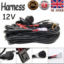 12V Universal Spot Light Working Light Fog Lamp Wiring Harness Switch Relay Kit