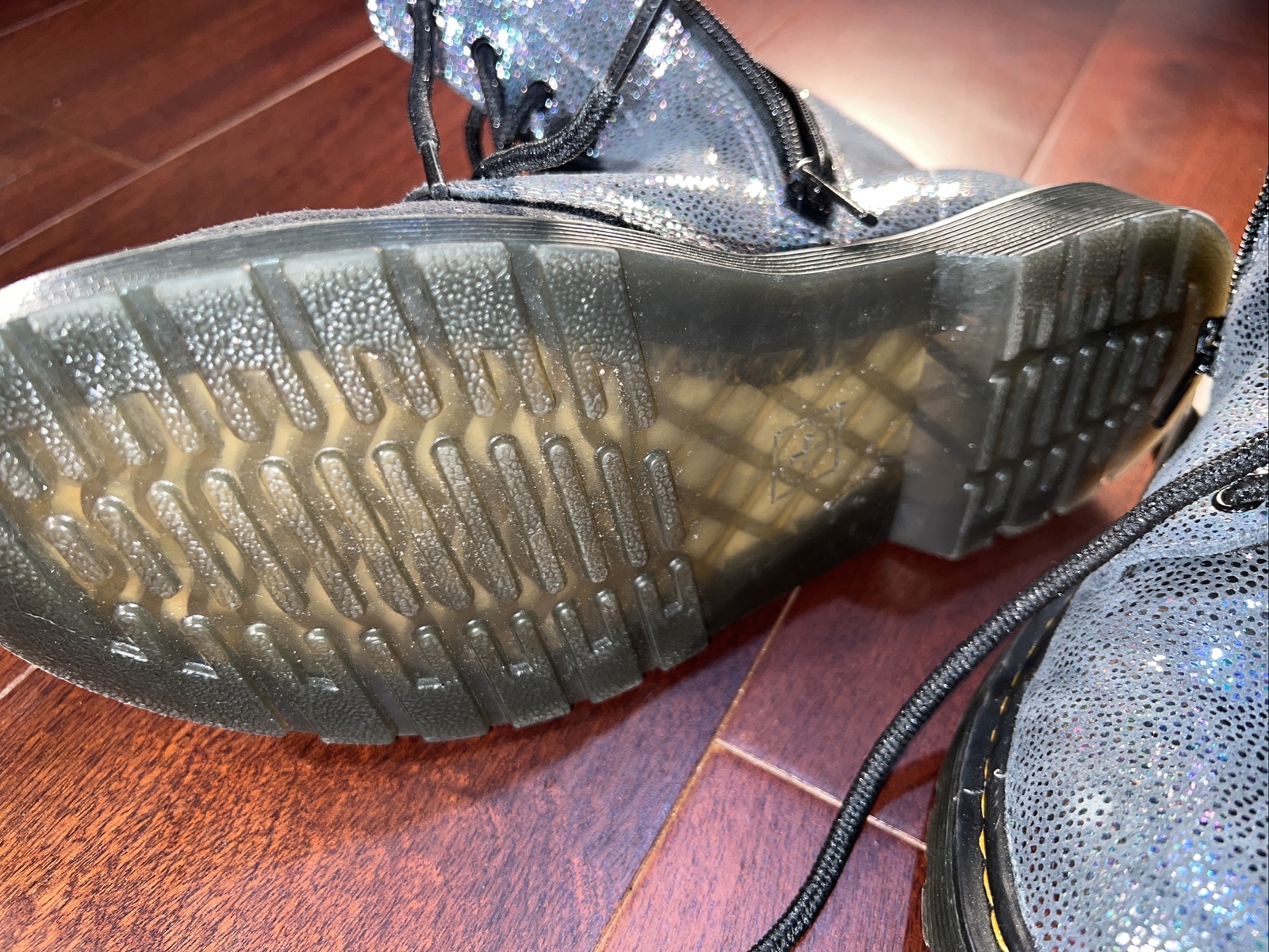 Doc Martens Size 5 M Boots Dr. Glitter Air Wair Black Leather Combat Biker Punk thumbnail 2