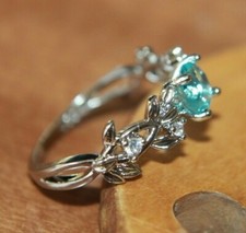 fashion topaz zirconia ring gemstone silver gold plate jewelry engagement