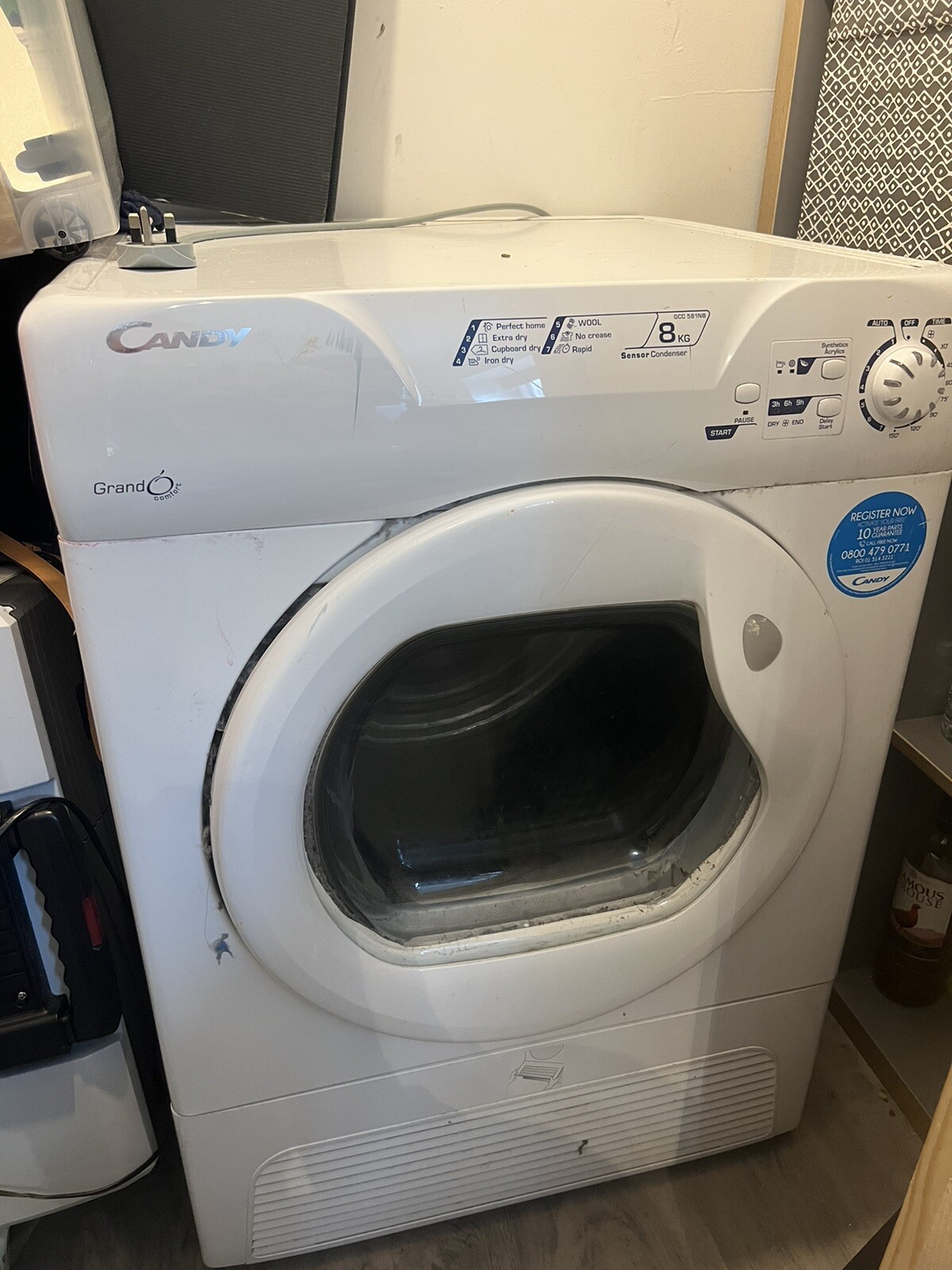 Candy Grand Comfort Tumble Dryer Gcc581nb 8kg eBay