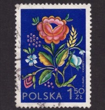 Poland 1974 Flower embroidery Mi 2310