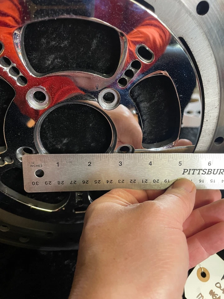 Juego Rotores Delanteros, Componentes RC Cromo Agujero Disparo 2 Piezas Harley Izquierda Derecha 11.5" Foto 3 de 4