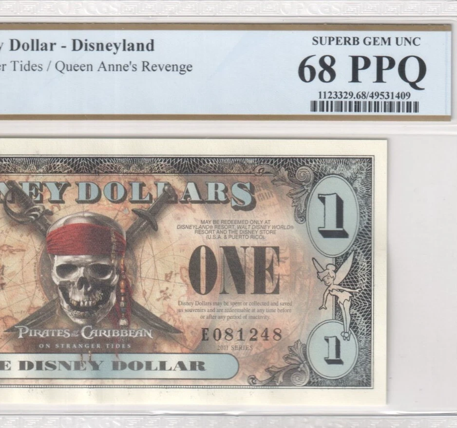 Pirates of the Caribbean Disney Dollars (1968-Now) for sale | eBay