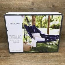 Threshold Fringe-trim Hammock Handwoven Fringe Trim 10Ft 6in L x 51in W Open Box