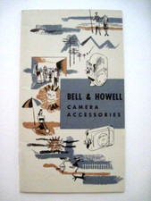 Nice Vintage Booklet "Bell  Howell" Movie Camera Accessories w/ Great Pictures 