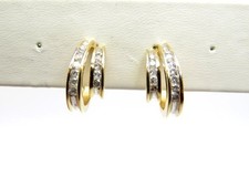 Diamonds: 1.30ct. Colour: G-H Clarity: Vs1-Vs2 Hoops Earrings Y. Gold 14k.