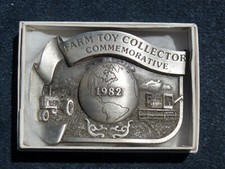 Farm Toy Collector Commemorative Belt Buckle Vintage 1982 156