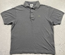 Lacoste Classic Gray Short Sleeve Polo Shirt Mens Size 6 Large Crocodile Logo