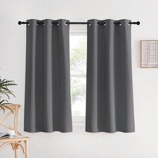 Blackout Window Curtains 60 inch Length 2 Panels, 34 x 60 Inch, Grey, Grommet...