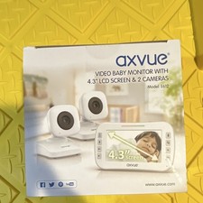 Axvue Video Baby Monitor E612 4.3" LCD w/ 2 Cameras, Two-Way, Rechargeable