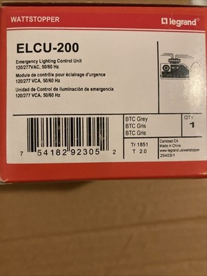 Wattstopper ELCU-200 Emergency Lighting Control Unit BTC Grey