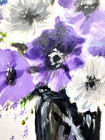 LOVELESS PURPLE FLOWERS -  11 x 15  on paper living room decor COA — photo 3