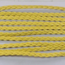 11 Yards Yellow Flat Braided Bolo Faux Leather String Jewelry Cord Rope Trimming