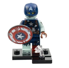 LEGO® Set Zombie Captain America Marvel CMF Minifigure