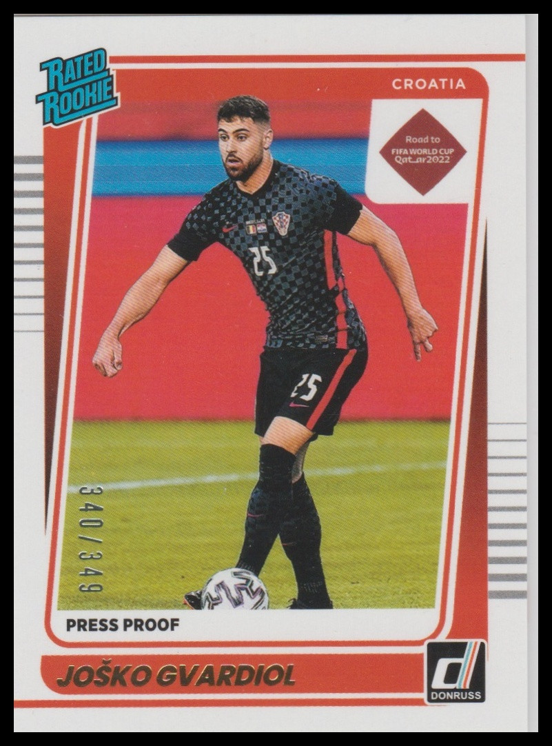 2021-22 Donruss #185 Josko Gvardiol Press Proof Gold #/349
