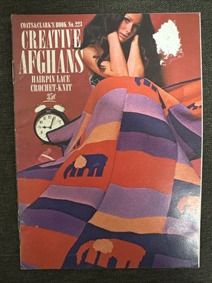 Creative Afghans Knit Crochet Pattern Book No 223 1972 Vintage