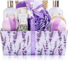 Spa Luxetique Spa Gift Sets,12pcs Lavender Bath Set,Gift Hampers for Women, Bath