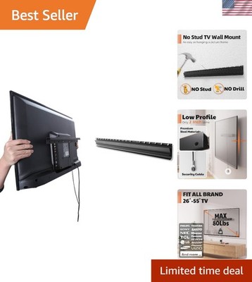 No-Stud Heavy Duty TV Wall Mount for 26-55 Inch Screens - Easy Installation