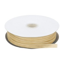 Velvet Ribbon Wrapping 3/8 Inch x 50 Yard Khaki Single Face Craft Velvet