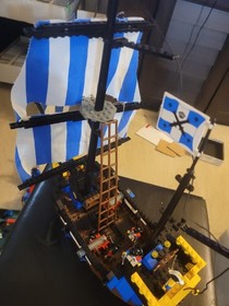 LEGO 6274 Caribbean Clipper 1989 Bluecoat Ship w Sails Cannons Minifigs COMPLETE