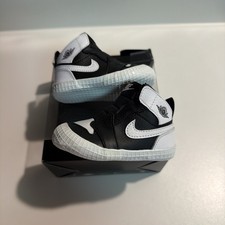 Jordan 1 Crib Bootie Black/white-White 3C AT3745 010