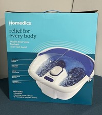 HoMedics FB-380HJA Bubble Bliss Elite Footbath Heat Boost Power New