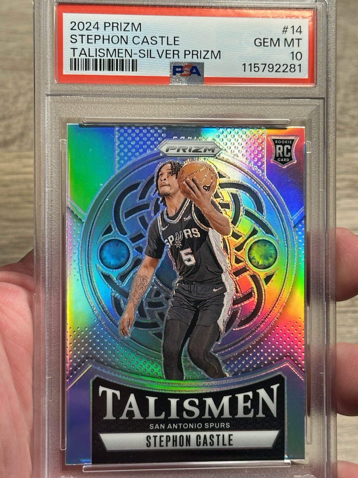 2024 Panini Prizm Talismen Stephon Castle Silver #14 PSA 10